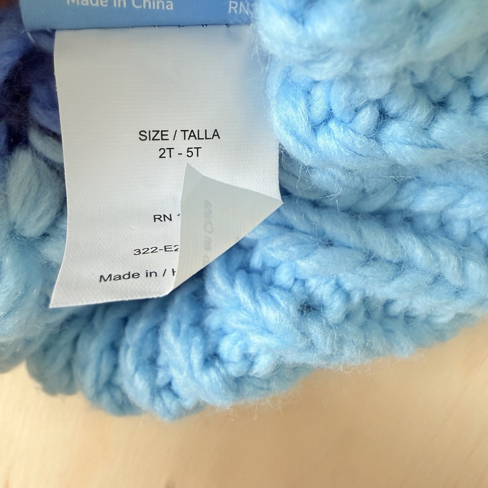 Bluey & Bingo Figures Hat Knit Pom Pom Toddler 2T-5T THICK Beanie Mittens - Picture 2 of 2